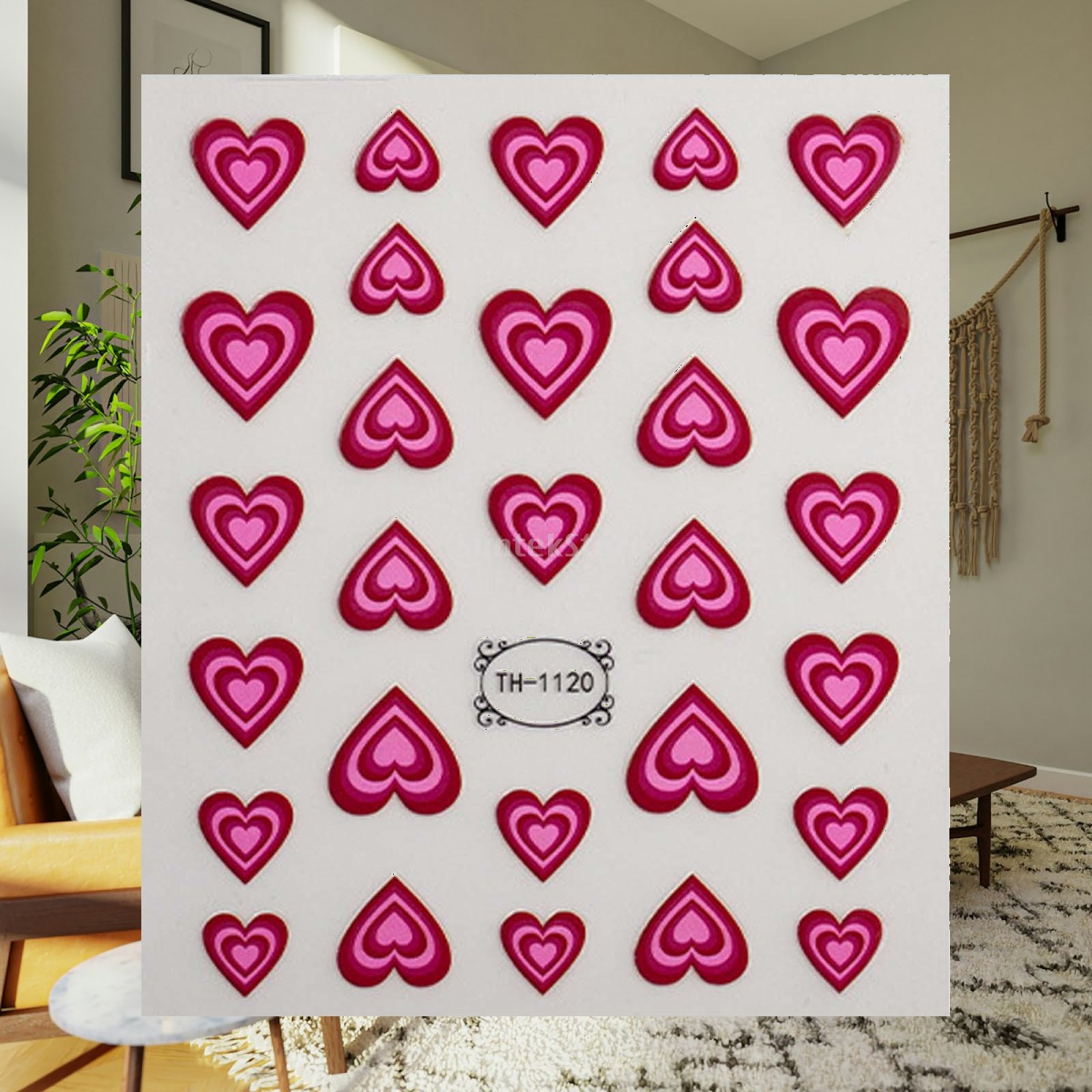 Nail Art Valentines Day - Набор 3D-наклеек для ногтей в форме