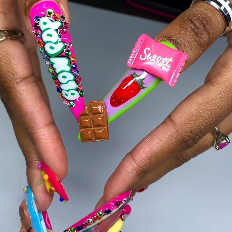 30 шт., забавные мультяшные ко – обзор и цена Nail Art Valentines Day